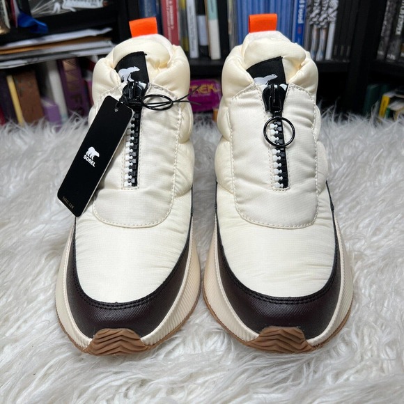 SOREL X PRANA OUT N ABOUT III PUFFY ZIP WP SNEAKERS CHALK - Picture 4 of 8